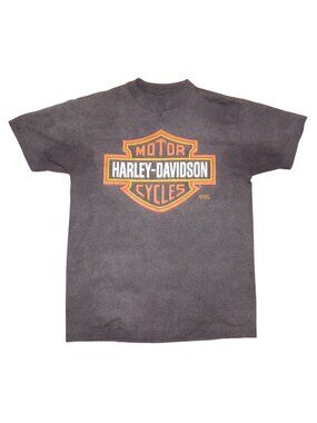 Vintage 1991 Harley-Davidson Ehlerding Fort Wayne IN 3D Emblem T-Shirt Medium